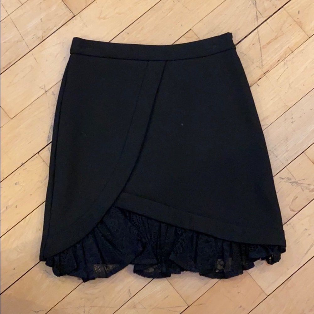 NWT Maje Lace Trim Mini Skirt Sz 1